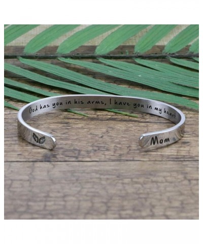 Memorial Gifts for Loss of Mom Dad In Memory of Jewelry Sympathy Bracelet Bereavement Cuff Secret Message Engraved Grief Gift...