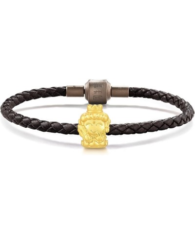 999 24K Solid Gold Zodiac Guardian Buddha Mini Charm Bracelet for Women and Men Buddha for Zodiac Ox & Tiger $86.00 Bracelets