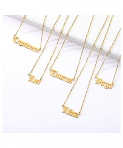 Personalized Old English Font Name Necklace, 18K Gold Plated Custom Made Number Necklace, Dainty Gift for Mother Gold $13.71 ...