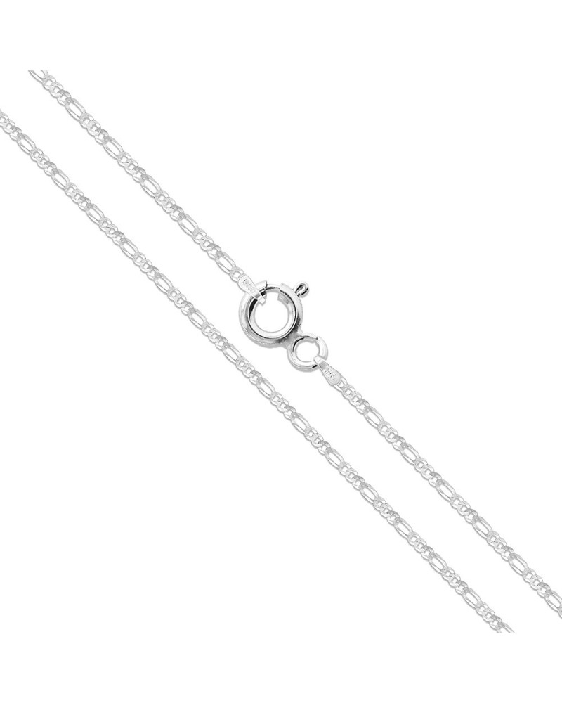 Sterling Silver Flat Figaro Chain 1mm-4.5mm Solid 925 Italy Link Women's Men's Necklace 1.9mm Length 16 Inches $15.84 Necklaces