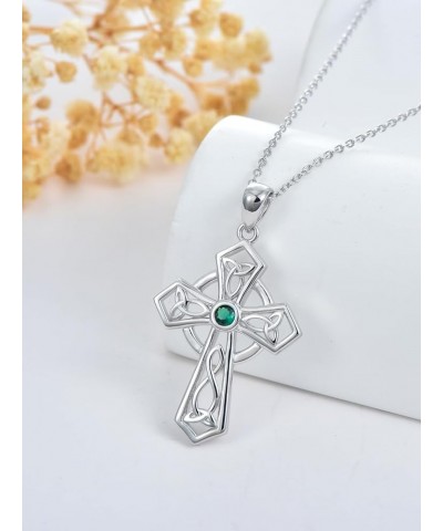 Cross Necklace for Women, 925 Sterling Silver Exquisite Created Diamond Pendant, Religious Christian Baptism Jewelry Gift for...