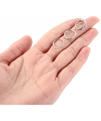 2 Pcs Nose Rings 20G 18G 16G 14G 12G 10G 8G Surgical Steel Piercing Rings for Nose Septum Cartilage Helix Tragus Conch Rook D...