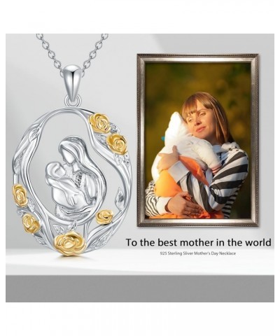 Mother and Child Pendant Necklace in S925 Sterling Silver Mother's Day Gifts Mom Daughter Jewelry Gifts for Mom New Mum Grand...