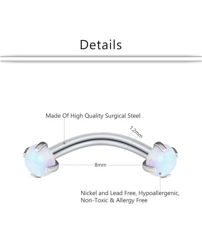 16G Rook Earrings Piercing Jewelry Daith Snug Eyebrow Rings Piercing Stainless Steel Curved Barbell Anti Tragus Forward Helix...