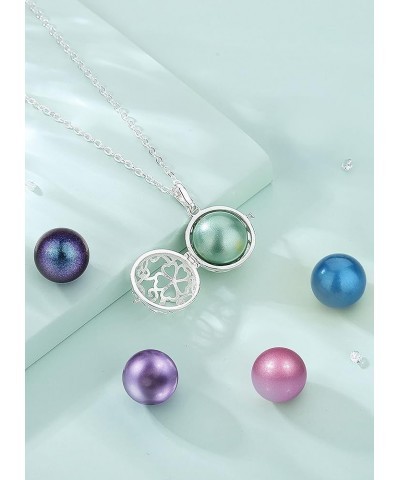 Harmony Ball Necklace Flower Angel Chime Caller, Balls 18MM Llamador De Angeles Bola Necklace Pregnancy Gifts - 30 & 45 Chain...