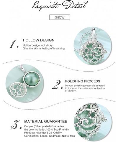 Harmony Ball Necklace Flower Angel Chime Caller, Balls 18MM Llamador De Angeles Bola Necklace Pregnancy Gifts - 30 & 45 Chain...