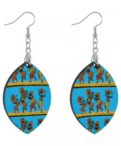 Fashion Copper Plated Silver Earring MDF Wood Drop/Leaf Lightweight Earrings Multi 24 $6.83 Earrings