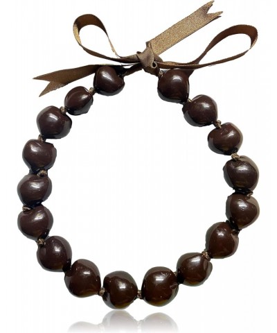 18" Mens and Womens Real Brown Kukui Nut Necklace Lei Chunky Bead From the Philippines $8.59 Necklaces