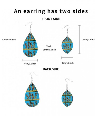 Fashion Copper Plated Silver Earring MDF Wood Drop/Leaf Lightweight Earrings Multi 24 $6.83 Earrings