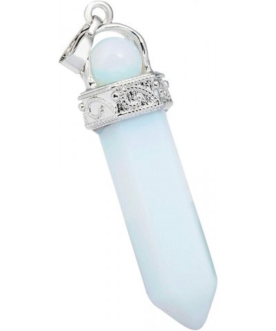 Crystal Point Necklaces Hexagonal Prism Stone Pendants with Chain Healing Jewelry Pack of 2 4 Opalite $11.01 Necklaces