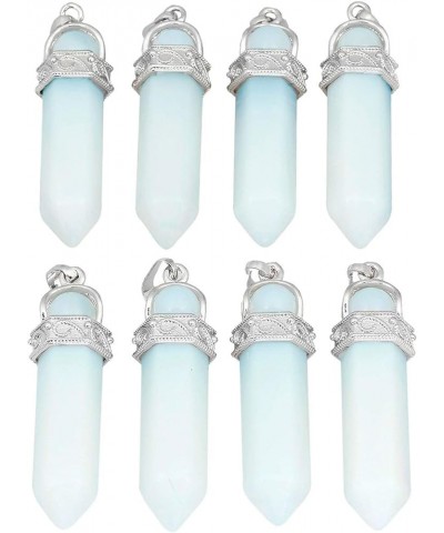 Crystal Point Necklaces Hexagonal Prism Stone Pendants with Chain Healing Jewelry Pack of 2 4 Opalite $11.01 Necklaces