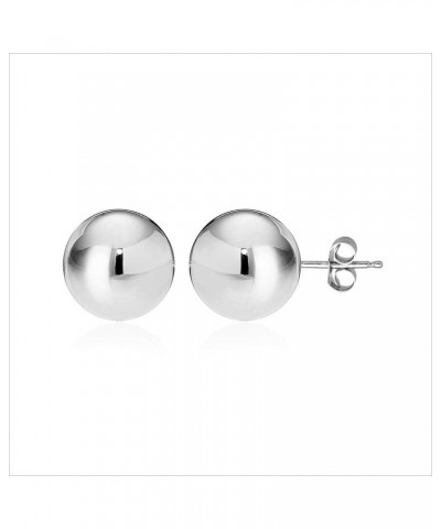 Charmsy 925 Sterling Silver Light-Weight Classic Hammered Round Ball Stud Earrings for Women Teen 7mm 8mm 9mm 10mm 11mm 7mm-C...