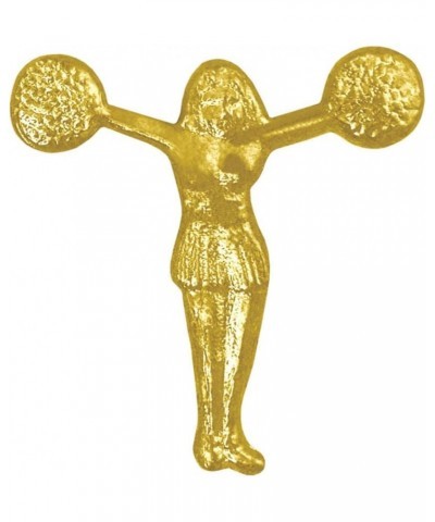 Sports Chenille Lapel Pins: 44 Varieties - Bright Gold - Unisex - Clutch Back Pom Pom Cheer Girl $9.85 Brooches & Pins