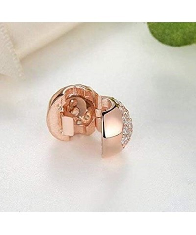 Gold Plated Cherry Blossom Charm Orchid Charm Spacer Bead 925 Sterling Silver Jewelry Clip Lock Stopper Spacer Charm Bead for...