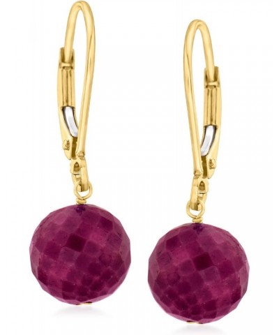 Canaria 10.00 ct. t.w. Ruby Bead Drop Earrings in 10kt Yellow Gold $40.56 Earrings