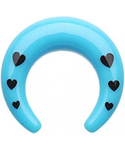 Love Struck Multi Hearts Acrylic Ear Gauge Buffalo Taper 2 GA (6.5mm), Blue $10.06 Body Jewelry