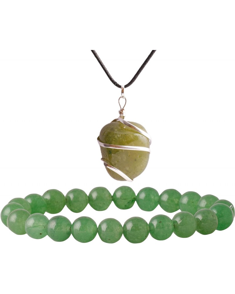 Green Jade 8mm Beads Stretch Bracelet for Women Men Good Luck Charm Reiki Healing Natural Wealth Gemstone Prosperity Crystals...