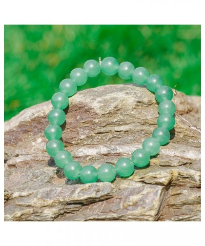 Green Jade 8mm Beads Stretch Bracelet for Women Men Good Luck Charm Reiki Healing Natural Wealth Gemstone Prosperity Crystals...