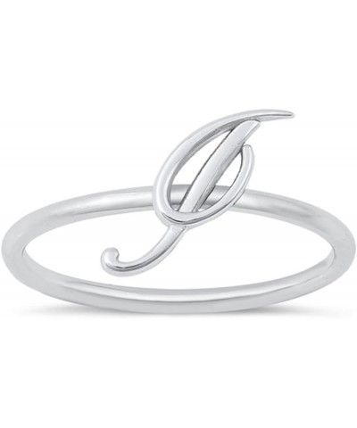 CLOSEOUT WAREHOUSE 925 Sterling Silver Initial Script Ring I $11.17 Rings