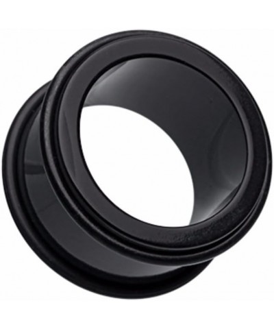 Basic Acrylic No Flare Ear Gauge WildKlass Tunnel Plug (Sold as Pairs) 5/8" (16mm) Black $10.79 Body Jewelry