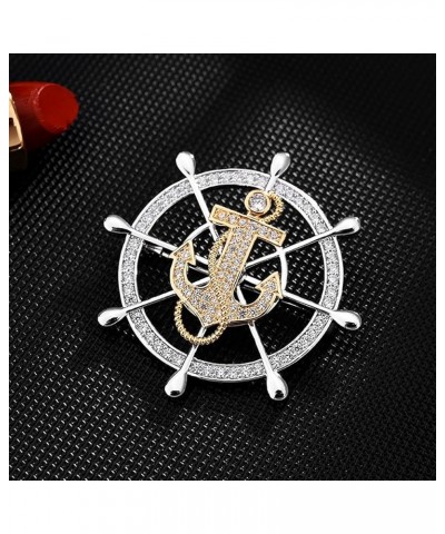 Rotating Floral Series Brooch Jewelry For Woman Fashion, Large Costume Broches & Pins Christmas Gift Anchor $10.50 Brooches &...