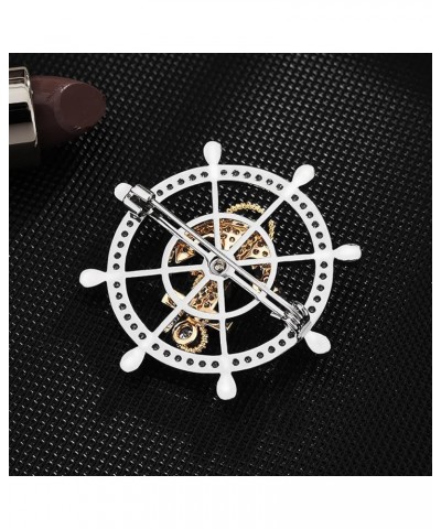 Rotating Floral Series Brooch Jewelry For Woman Fashion, Large Costume Broches & Pins Christmas Gift Anchor $10.50 Brooches &...