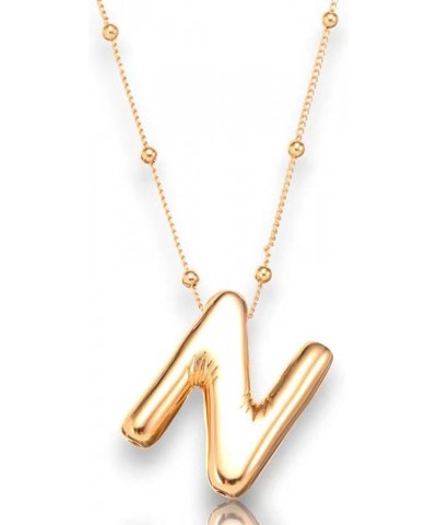 Balloon Initial Necklaces for Women Gold Initial Letter Pendant Necklace for Women Gold Initial Necklaces Alphabet Necklace D...