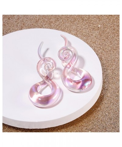 Ear Glass Spiral Tapers Plugs Tunnels Expander Hanger Gauges Earrings Stretching Body Piercings Jewelry Gauges 4G-1/2'' 5MM-1...