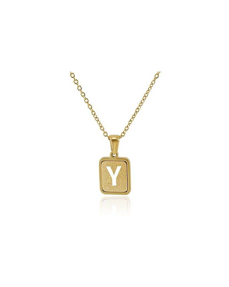 18K Gold Plated Letter Necklace for Women Men, Gold Initial Pendant Necklace with Rope Chain, Dainty Gold Initial Necklace fo...