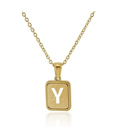 18K Gold Plated Letter Necklace for Women Men, Gold Initial Pendant Necklace with Rope Chain, Dainty Gold Initial Necklace fo...