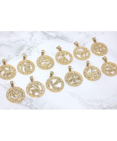 10k Yellow Gold Zodiac Pendant Necklace 18.0 Inches Aquarius $88.55 Necklaces