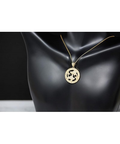 10k Yellow Gold Zodiac Pendant Necklace 18.0 Inches Aquarius $88.55 Necklaces