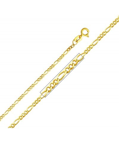 14k Yellow Gold Crucifix Cross Pendant with 1.6mm Figaro Chain Necklace 16.0 Inches $66.00 Necklaces