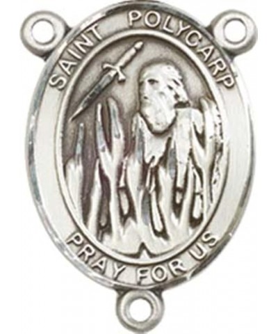 Sterling Silver Catholic Patron Saint Rosary Centerpiece Medal, 3/4 Inch Saint Polycarp of Smyrna $39.21 Pendants