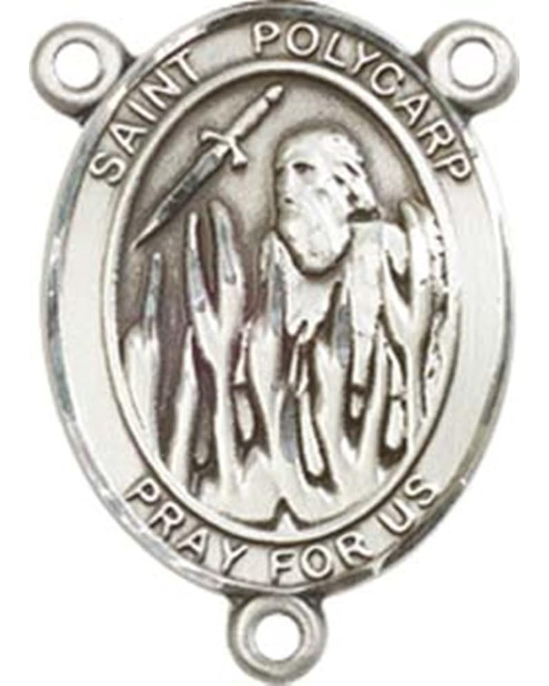 Sterling Silver Catholic Patron Saint Rosary Centerpiece Medal, 3/4 Inch Saint Polycarp of Smyrna $39.21 Pendants