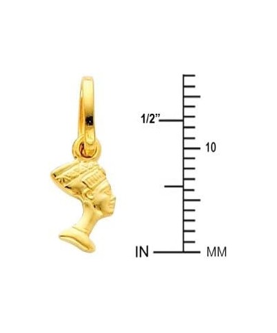 14k REAL Yellow Gold Queen Nefertiti Pendant with 0.9mm Cable Chain Necklace 20.0 Inches $37.44 Necklaces