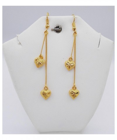 Lovely Dangle Earrings 23k 24k Thai Baht Yellow Gold Plated Filled Earrings Design From Thailand (E-205) $20.74 Earrings