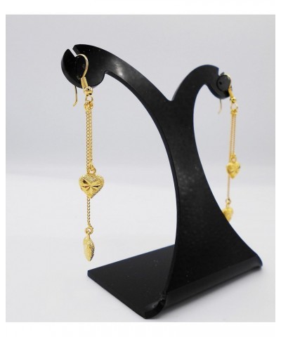 Lovely Dangle Earrings 23k 24k Thai Baht Yellow Gold Plated Filled Earrings Design From Thailand (E-205) $20.74 Earrings