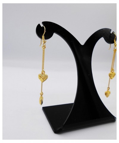 Lovely Dangle Earrings 23k 24k Thai Baht Yellow Gold Plated Filled Earrings Design From Thailand (E-205) $20.74 Earrings