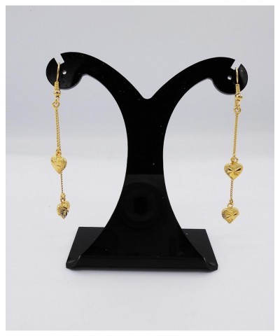 Lovely Dangle Earrings 23k 24k Thai Baht Yellow Gold Plated Filled Earrings Design From Thailand (E-205) $20.74 Earrings