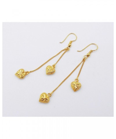 Lovely Dangle Earrings 23k 24k Thai Baht Yellow Gold Plated Filled Earrings Design From Thailand (E-205) $20.74 Earrings