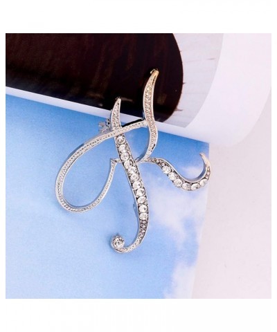 BCDshop 26 English Letters Charms Crystal Brooches Pin for Men Women Gift A to Z Alphabet Brooch K $5.93 Brooches & Pins