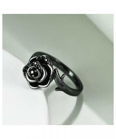 Rose Flower Cremation Urn Ring for Ashes Women 925 Sterling Silver Rose Cremation Jewelry Memorial Keepsake Ring Gifts $23.09...