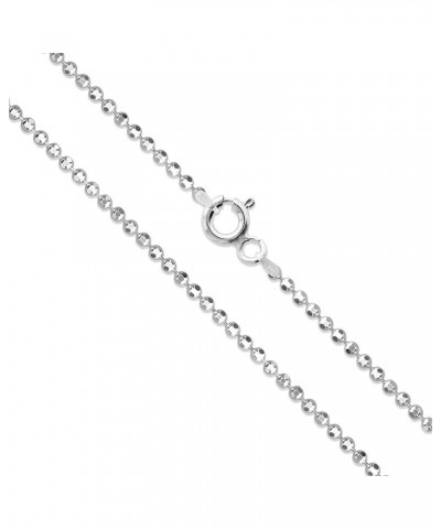 Sterling Silver Diamond-Cut Ball Bead Chain 1.5mm 925 Italy Dog Tag Necklace $8.00 Necklaces