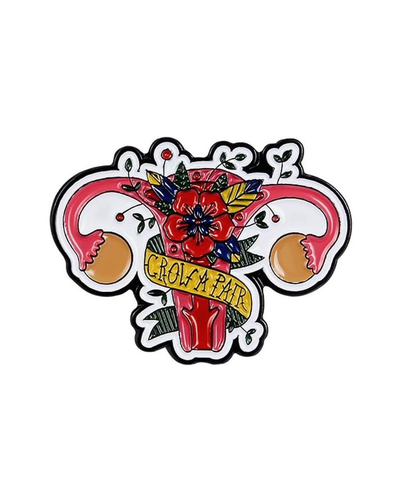 Female Mother Organ Uterus Bright Blooming Flowers Grow A Pair Pins Ovary Brooches For Women Girls Feminism Accessories 1 $6....