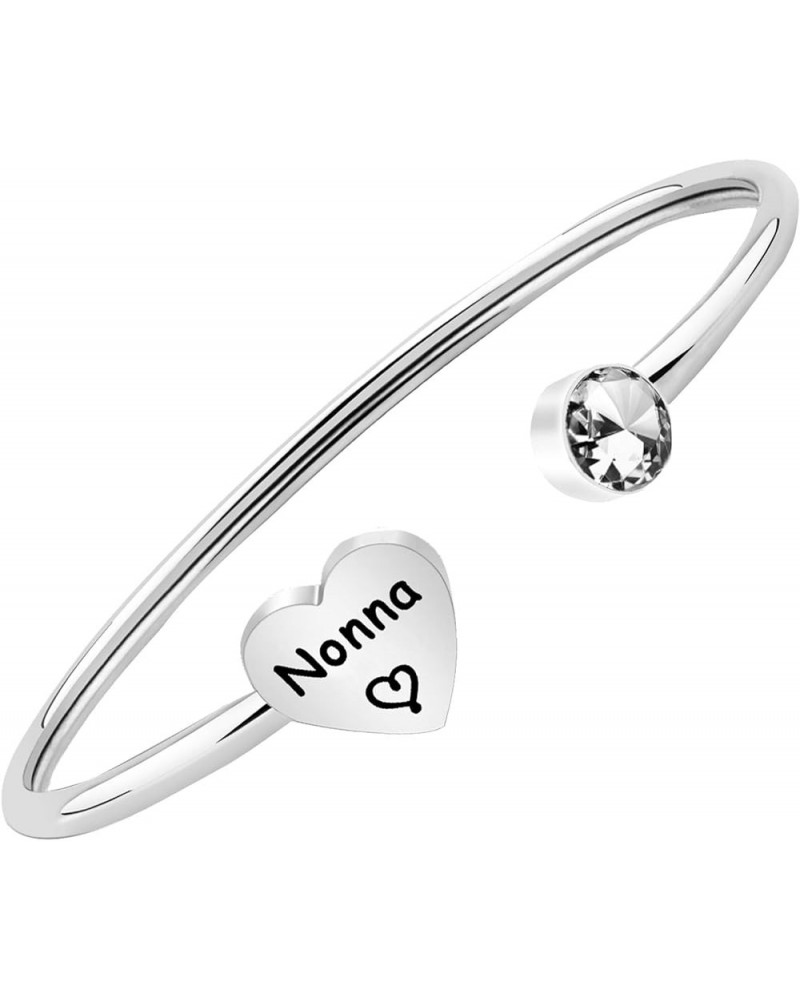 Nonna Jewelry Gifts Nonna Cuff Bracelet Italian Grandmother Mother's Day Gift for Family Nonna New Nonna Bracelet silver $11....