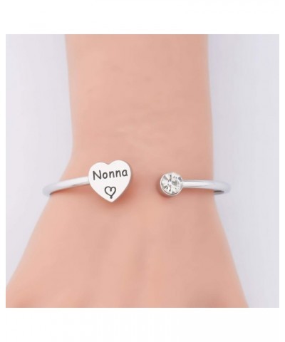 Nonna Jewelry Gifts Nonna Cuff Bracelet Italian Grandmother Mother's Day Gift for Family Nonna New Nonna Bracelet silver $11....