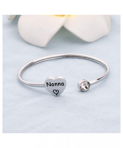 Nonna Jewelry Gifts Nonna Cuff Bracelet Italian Grandmother Mother's Day Gift for Family Nonna New Nonna Bracelet silver $11....