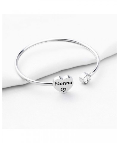 Nonna Jewelry Gifts Nonna Cuff Bracelet Italian Grandmother Mother's Day Gift for Family Nonna New Nonna Bracelet silver $11....