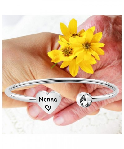 Nonna Jewelry Gifts Nonna Cuff Bracelet Italian Grandmother Mother's Day Gift for Family Nonna New Nonna Bracelet silver $11....